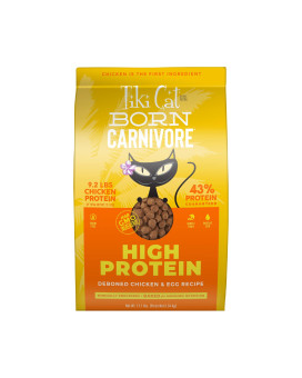 Tiki Cat Born Carnivore High Protein Deboned Chicken Egg Grainfree Baked Kibble To Maximize Nutrients Dry Cat Food 111 L