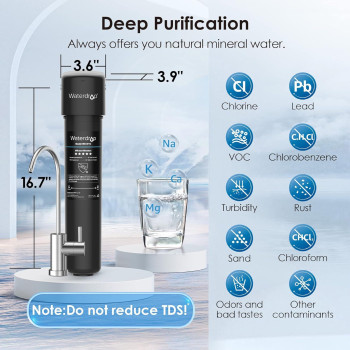 Waterdrop 15Ub Under Sink Water Filter Under Sink Water Filtration System For 2 Years Nsfansi 42 Certified Reduces Pfas Pfo