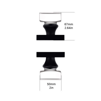 Coolnews Crystal Glass Door Knobs Interior For Closetbifold Square Halfdummy Door Knob Matte Black 4 Pack