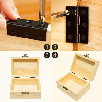 16 Pieces Small Door Hinges Stainless Steel Folding Butt Hinges Home Furniture Hardware Piano Cabinet Door Hinge With 96 Pieces