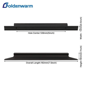 Goldenwarm 25 Pack Black Cabinet Handles 5In Drawer Pulls Ls7024Bk128 Modern Dresser Door Pull Handles Solid Gold Furniture Ha