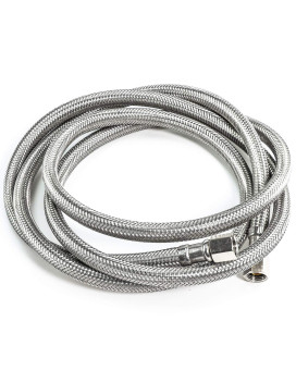 Beaquicy Ice Maker Water Connector Line 6 Ft 72Inch Stainless Steel Braided Hoses With 14In Compression X 14In Compress