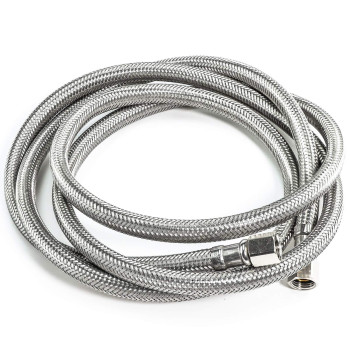 Beaquicy Ice Maker Water Connector Line 6 Ft 72Inch Stainless Steel Braided Hoses With 14In Compression X 14In Compress