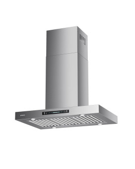 Iktch Upgrated 36Island Mount Range Hood 900 Cfm Ducted Range Hood With 4 Speed Fan Stainless Steel Range Hood 36 Inch With