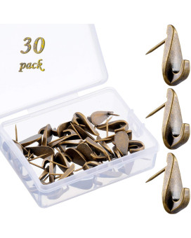 30 Pcs 20 Lbs Pin Hooks Push Pin Hangers Teardrop Style Push Pin Picture Hooks Metal Picture Hanging Nails For Home Office Woode