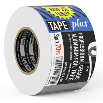 Professional Grade Aluminum Foil Tape 3 Inch By 210 Feet 70 Yards Perfect For High Temperature Hvac Sealing Patching Ho