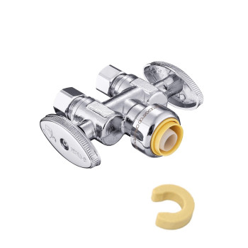 Efield Push Fit 12 X Dual 38 Od Compression Straight Stop Valve 14 Turn With A Disconnect Clip Tool