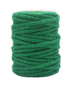 Tenn Well Green Garden Twine 100 Feet X 5Mm Wide Braided Jute Rope For Gardening Crafting Packing And Bundling