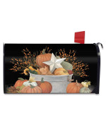 Briarwood Lane Fall Bushel Primitive Magnetic Mailbox Cover Pumpkins Star Pip Berries Standard