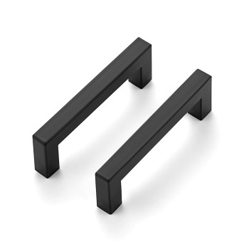 Ravinte 5 Pack 334 Inch Kitchen Square Cabinet Handles Matte Black Cabinet Pulls Black Drawer Pulls Kitchen Cabinet Hardware K