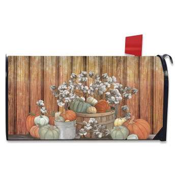 Briarwood Lane Pumpkins And Willows Autumn Magnetic Mailbox Cover Primitive Standard