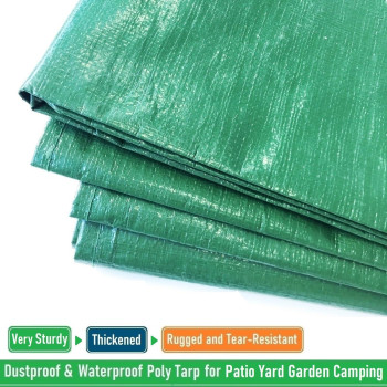 2Pack 7X7 Ft Waterproof Tarps Yard Garden Leaf Tarp W 4 Handles For Sandbox Cover Outdoor Tarp Lawn Debris Tarp Landscape Prun