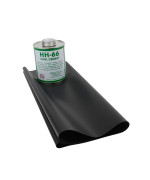 Mytee Products 18Oz Black Tarp Vinyl Repair Kit 2 Yard 18 Oz Vinyl Coated Polyester Fabric With Hh66 Pvc Cement Glue And Hh66