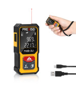 Prexiso Mini Laser Measurement Tool 135Ft Rechargeable Laser Distance Meter Ftftininm Unit Laser Measure With High Accurac