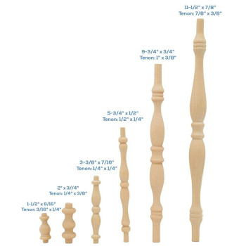 Wooden Baluster Spindles 9 Pack Of 6 Spindles For Crafts Woodworking And Furniture By Woodpeckers