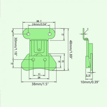 Butterfly Latch 304 Stainless Steel Spring Loaded Small Butterfly Twist Latch Buckle Latch For Suitcases Wooden Box2Pcs