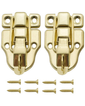 Sdtc Tech 2Pack Retro Gold Style Box Toggle Latch Antique Metal Duckbilled Hasp Latch Catch With Padlock Hole For Jewelry Box C