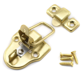 Sdtc Tech 2Pack Retro Gold Style Box Toggle Latch Antique Metal Duckbilled Hasp Latch Catch With Padlock Hole For Jewelry Box C