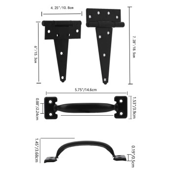 Home Master Hardware Wood Gate Hardware Set Heavy Duty 6 Gate Tee Hinge Selfclosing Gate Latch And Pull Set Gate Hardware K