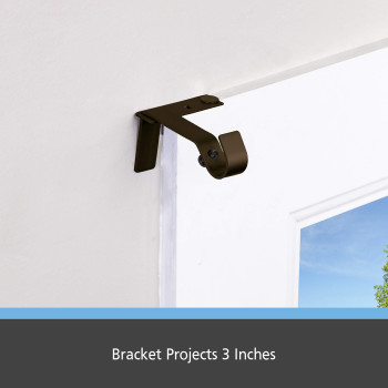 Kenney Fast Fit 58 No Measure Curtain Rod Brackets Oil Rubbed Bronze