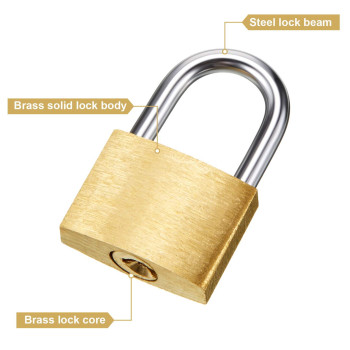 Hotop 16 Pieces Mini Padlock Small Solid Brass Locks 125 With 3 Keys For Luggage Lock Backpack Gym Locker Lock Suitcase Lo