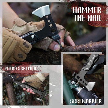 Veitorld Gifts For Men Dad Husband Unique Anniversary Birthday Gifts Idea For Men Him Multitool Axe Hammer Camping Accessories