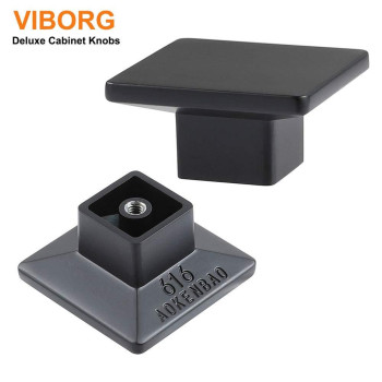 5Pack Viborg Highend Deluxe Square Cabinets Knobs And Pulls Matte Black Drawer Knobs And Pulls Modern Dresser Cupboard Kno