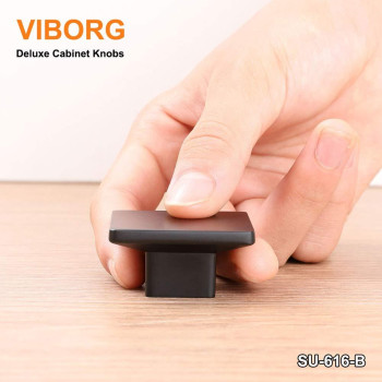 5Pack Viborg Highend Deluxe Square Cabinets Knobs And Pulls Matte Black Drawer Knobs And Pulls Modern Dresser Cupboard Kno