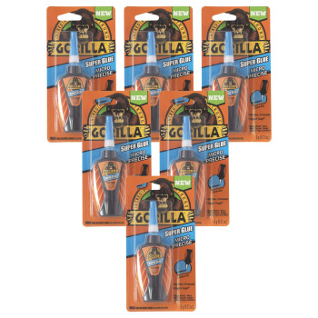 Gorilla Micro Precise Super Glue 6 Gram Clear Pack Of 6