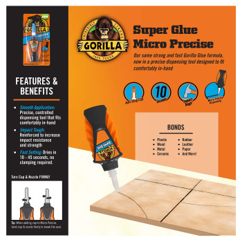 Gorilla Micro Precise Super Glue 6 Gram Clear Pack Of 6