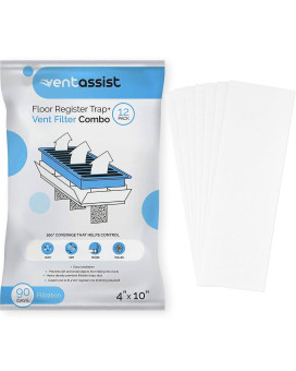 Vent Assist Premium Air Vent Filters For Home 4 X 10 Merv 8 Electrostatic Floor Vent Filters That Trap Dust Dirt Smoke