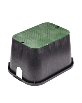 Nds 113Bc 14 X 19 Standard Series Sprinkler Valve Box Black With Green Boltdown Cover