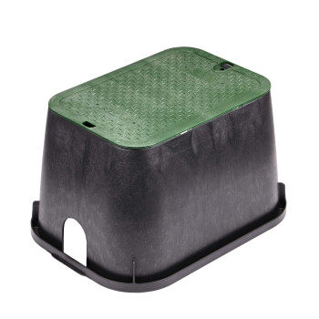 Nds 113Bc 14 X 19 Standard Series Sprinkler Valve Box Black With Green Boltdown Cover