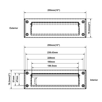 Qcaa Solid Brass Mail Slot With Solid Brass Interior Frame 10 X 3 Satin Nickel 1 Pack Made In Taiwan