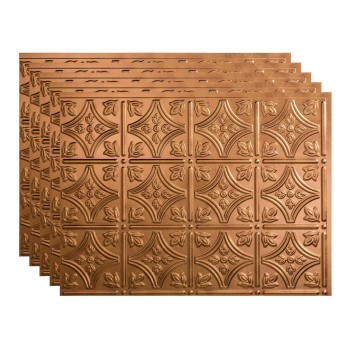 Fasde Traditional Stylepattern 1 Decorative Vinyl 18In X 24In Backsplash Panel In Antique Bronze 5 Pack