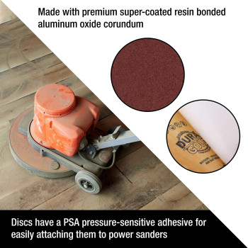 Duragold Premium 12 Sanding Discs 60 Grit Box Of 5 Sandpaper Discs With Psa Self Adhesive Stickyback Fast Cutting Alum