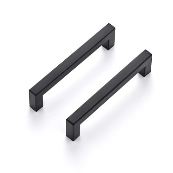 Ravinte 20 Pack 5 Inch Kitchen Square Cabinet Handles Matte Black Cabinet Pulls Black Drawer Pulls Kitchen Cabinet Hardware Kitc