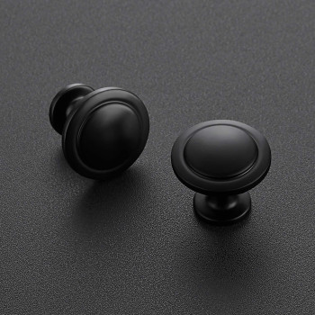 Ravinte 50 Pack 114 Inch Kitchen Cabinet Knobs Drawer Knobs Dresser Knobs Matte Black Zinc Knobs Drawer Pulls Door Knobs Dress