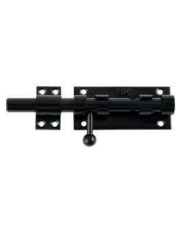 Alise Slide Lock Sus304 Stainless Steel Gate Latch Slide Bolt Latch Thickened Heavy Door Latch Lock 6 Inch Black Barrel Bolt La