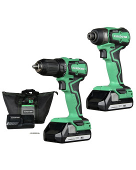 Metabo Hpt Cordless 18V Drill And Impact Driver Combo Kit Subcompact Brushless Motor Lithiumion Batteries Lifetime Too