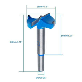 Qjaiune 112 Inch 38Mm Forstner Drill Bit 15 Inch Boring Bit Cutter Tungsten Carbide Wood Hole Saw Auger Opener Woodworkin