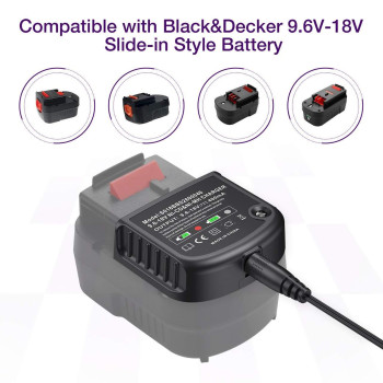 18V Battery Charger 37Ah Hpb18 For Black And Decker 18V 24476000 A1718 Fs18Fl Fsb18 Firestorm 9057172901 Multivolt Outpu