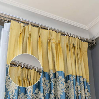 Hotop 30 Pieces Metal Drapery Curtain Rings Curtain Hanging Rings And 30 Pieces Metal Curtain Drapery Pin Hooks For Window Door