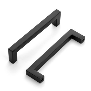 Ravinte 55 Pack Cabinet Handles Square Cabinets Cupboard Hanldes Matte Black Drawer Pulls Stainless Steel Kitchen Cabinet Pulls