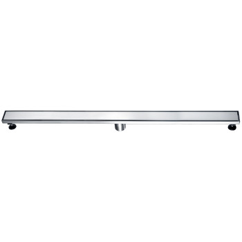 ALFI brand 47 Brushed Stainless Steel Linear Shower Drain with Solid Cover