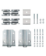 Home Master Hardware Box Rail Hanger Kit 2 Set Exterior Barn Door Hardware Kit Each Rated Safe Working Load 225 Lbs Zinc Plated