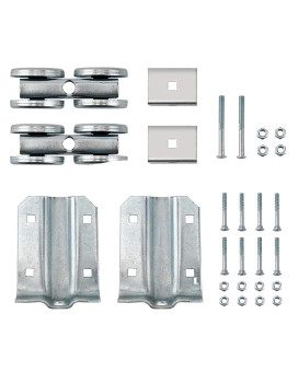 Home Master Hardware Box Rail Hanger Kit 2 Set Exterior Barn Door Hardware Kit Each Rated Safe Working Load 225 Lbs Zinc Plated