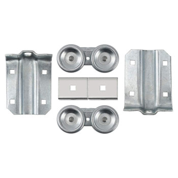 Home Master Hardware Box Rail Hanger Kit 2 Set Exterior Barn Door Hardware Kit Each Rated Safe Working Load 225 Lbs Zinc Plated