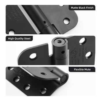 Home Master Hardware Self Closing Door Hinge 4 X 4 Inch Adjustable Spring Door Hinge Spring Loaded Door Hinges For Interior Doo