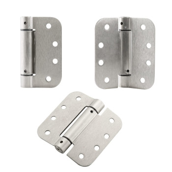 2 Pack Door Hinges Satin Nickel Self Closing Door Hinge 4 X 4 Inch Adjustable Spring Door Hinge Rounded Interior Door Hinges For